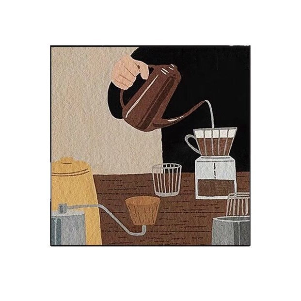Vintage-Style Art-Themed Cafe Decorative Paintings