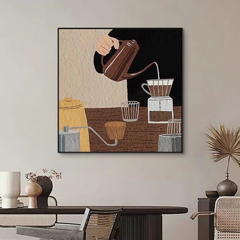 Vintage-Style Art-Themed Cafe Decorative Paintings