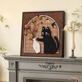 Vintage Style Cat Figurine Painting