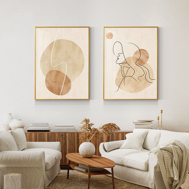Creamy Abstract Minimalist High-End Wall Painting